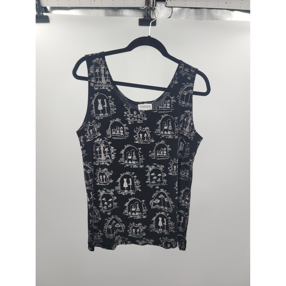 New Chico's Travelers Couture Avenue Tank Top Sz XL Slinky Travel Office